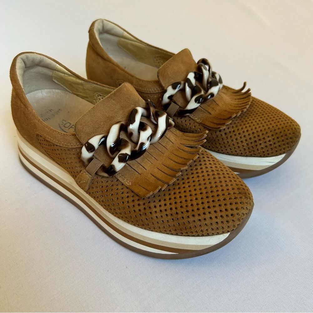 Softwaves Cadie Slip-On Platform Sneaker Cognac Size 36.5